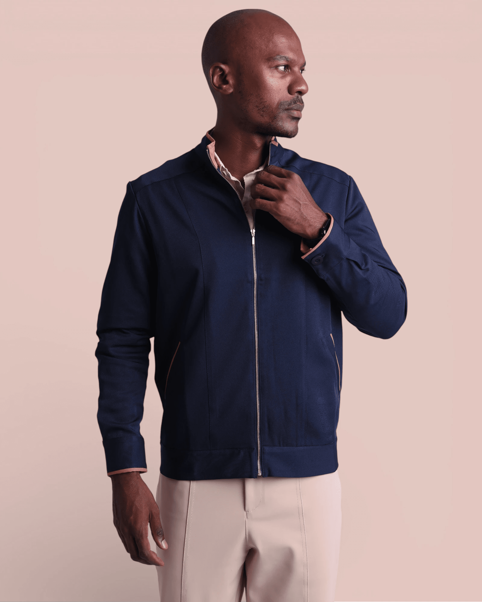 Jaqueta MF I Marinho + Caramelo - HOLI