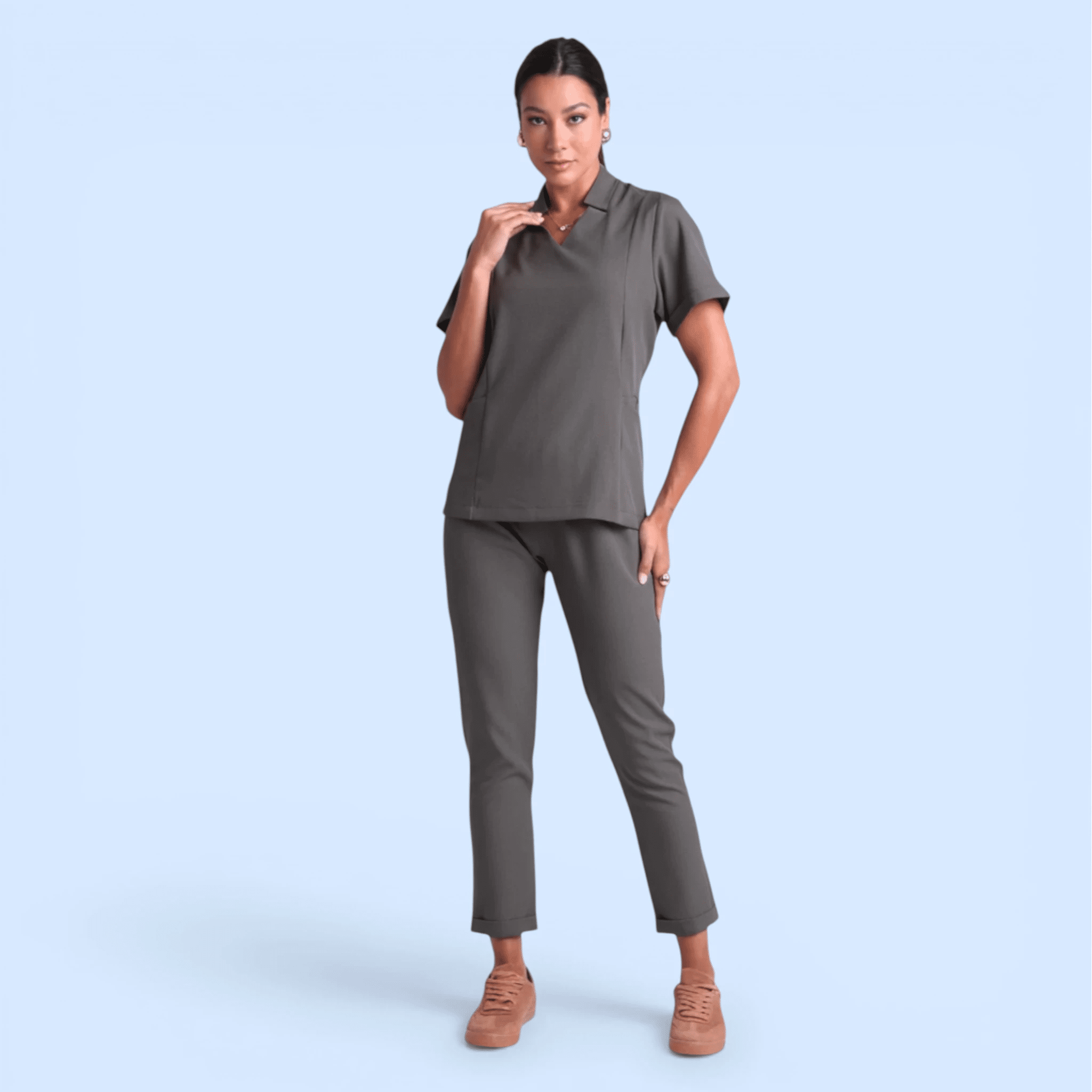 Scrub Dani I Cinza Escuro - HOLI