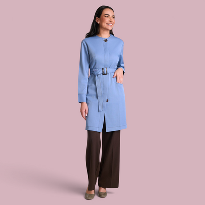 Jaleco Chloe I Azul Celine + Café