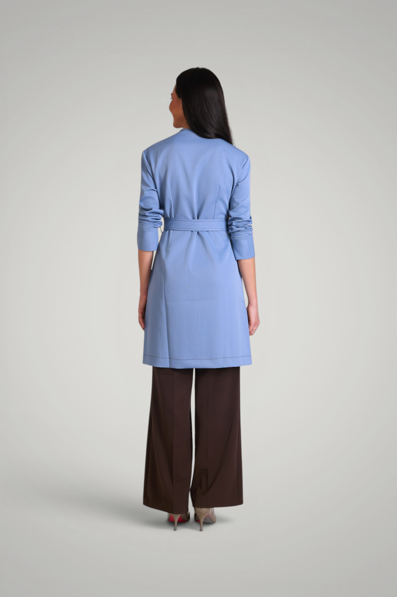 Jaleco Chloe I Azul Celine + Café