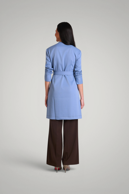 Jaleco Chloe I Azul Celine + Café