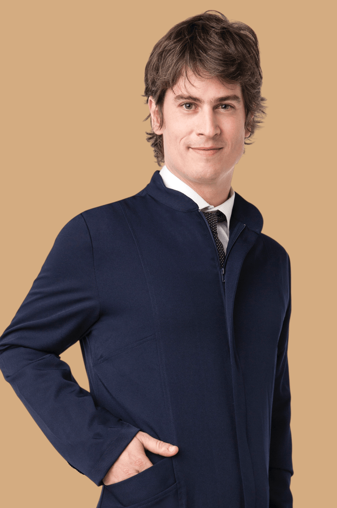 Jaleco Lino Azul Marinho - HOLI