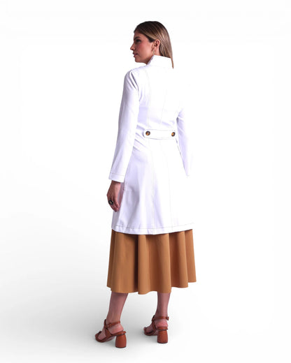 Jaleco Paola I Branco + Café - HOLI