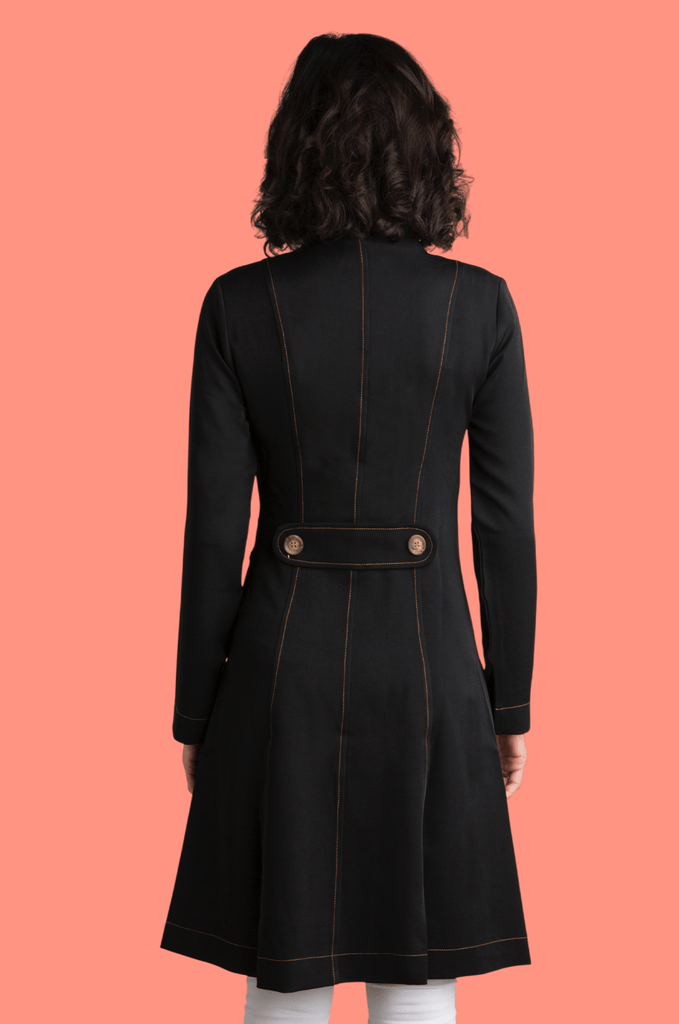 Jaleco Paola Preto I Caramelo - HOLI