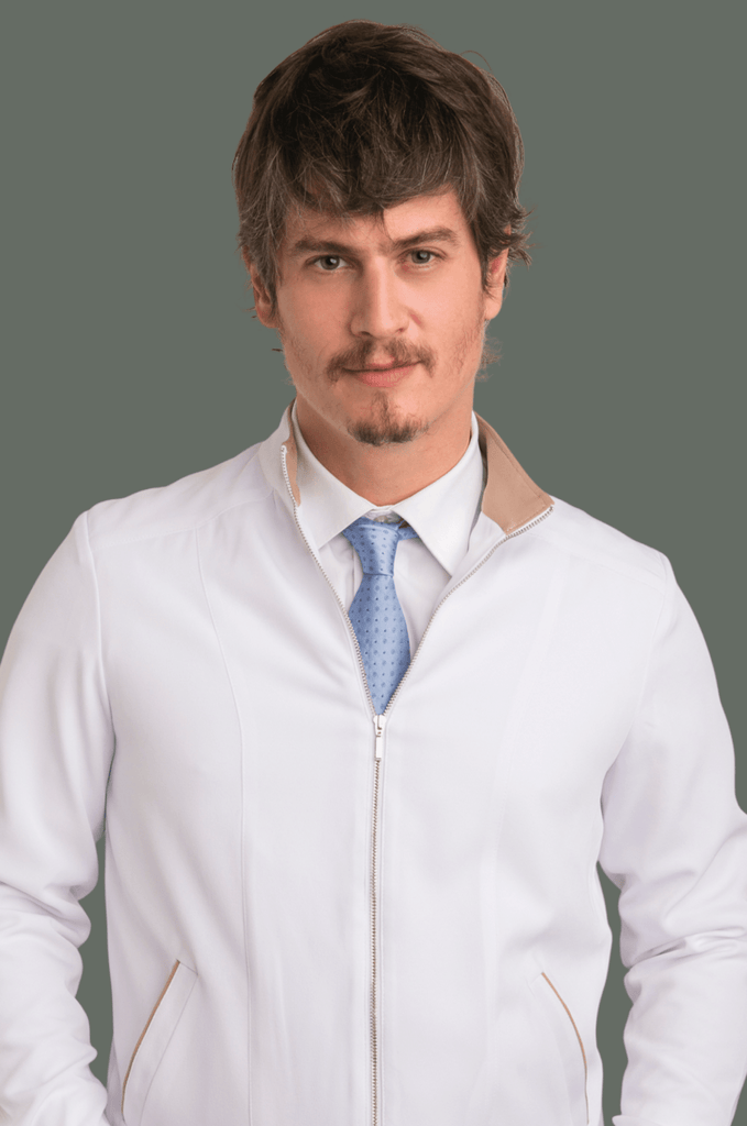 Jaqueta MF Branco I Caramelo - HOLI