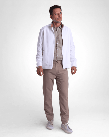 Jaqueta MF I Branco + Caramelo - HOLI