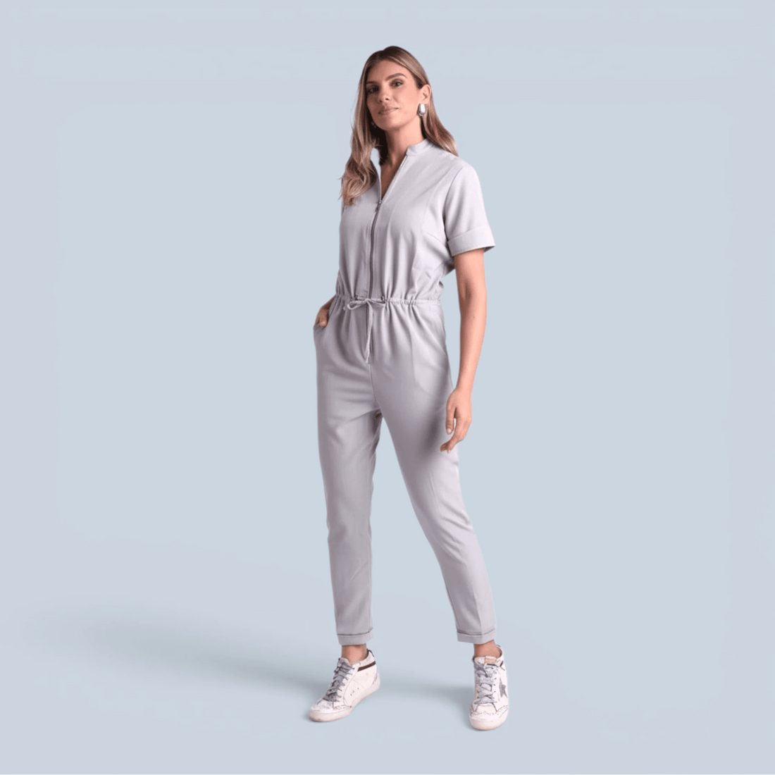 Macacão Frida I Cinza Claro