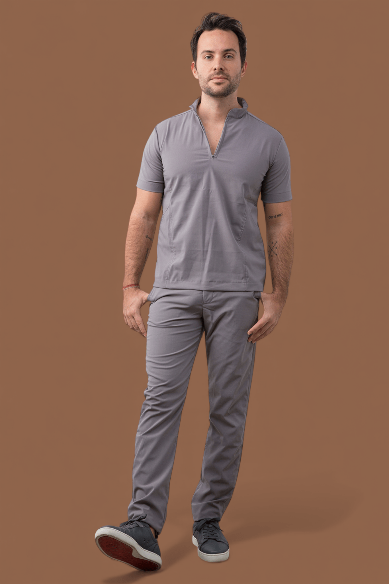 Scrub Social Cinza I Masculino - HOLI