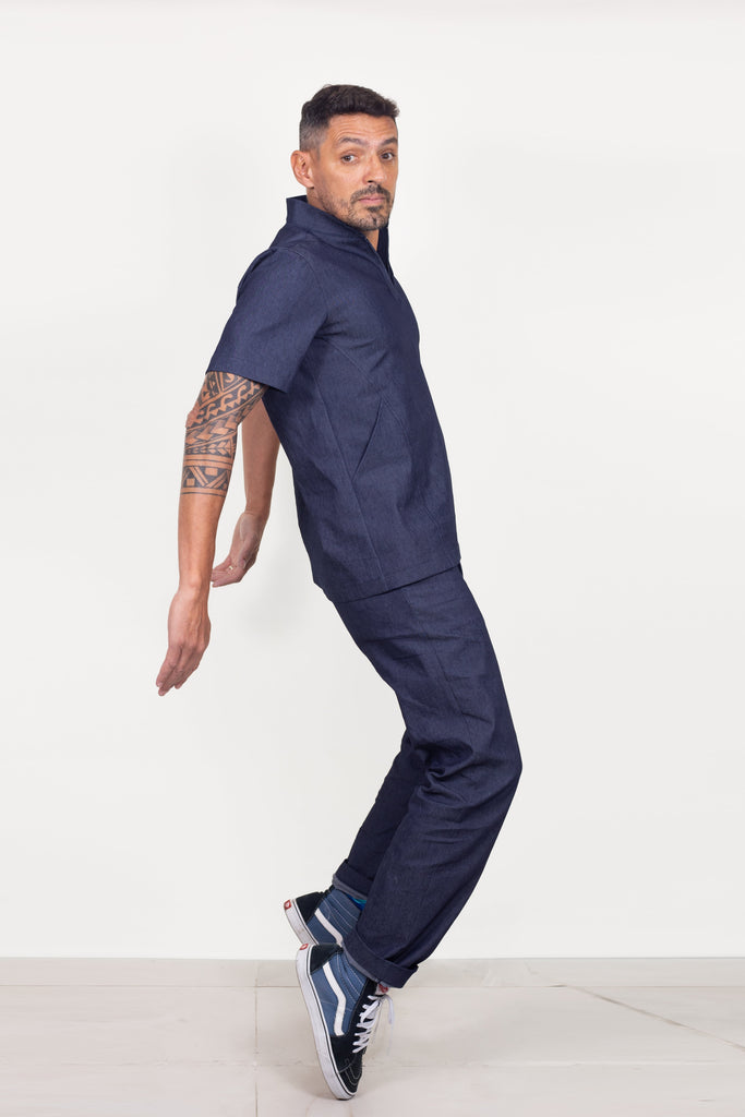 SCRUB SOCIAL MASCULINO JEANS - HOLI