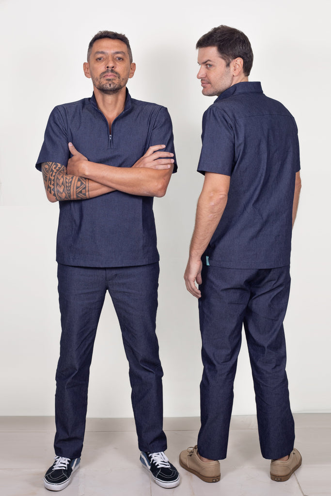 SCRUB SOCIAL MASCULINO JEANS - HOLI