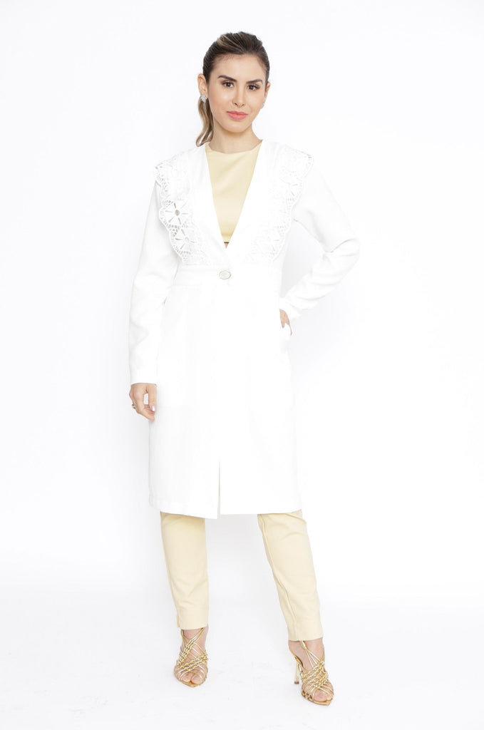 JALECO FEMININO OFFWHITE LAUREN - HOLI