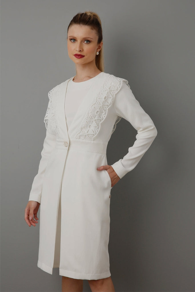 JALECO FEMININO OFFWHITE LAUREN - HOLI